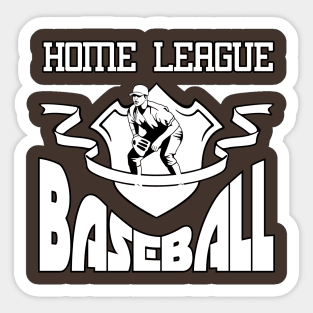 HOME LEAGUE BASEBALL GIFT SHIRT white LEISURE WEEKEND SHIRT white Sticker